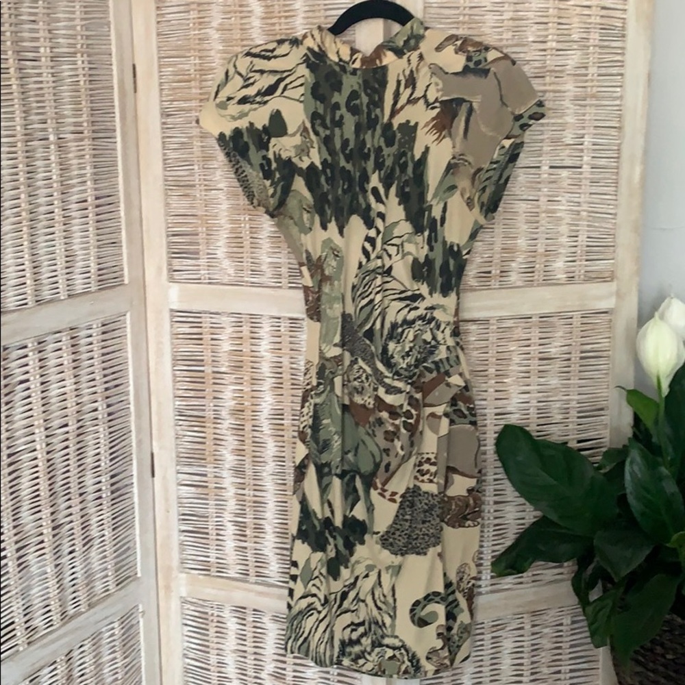 Vintage animal print knit dress